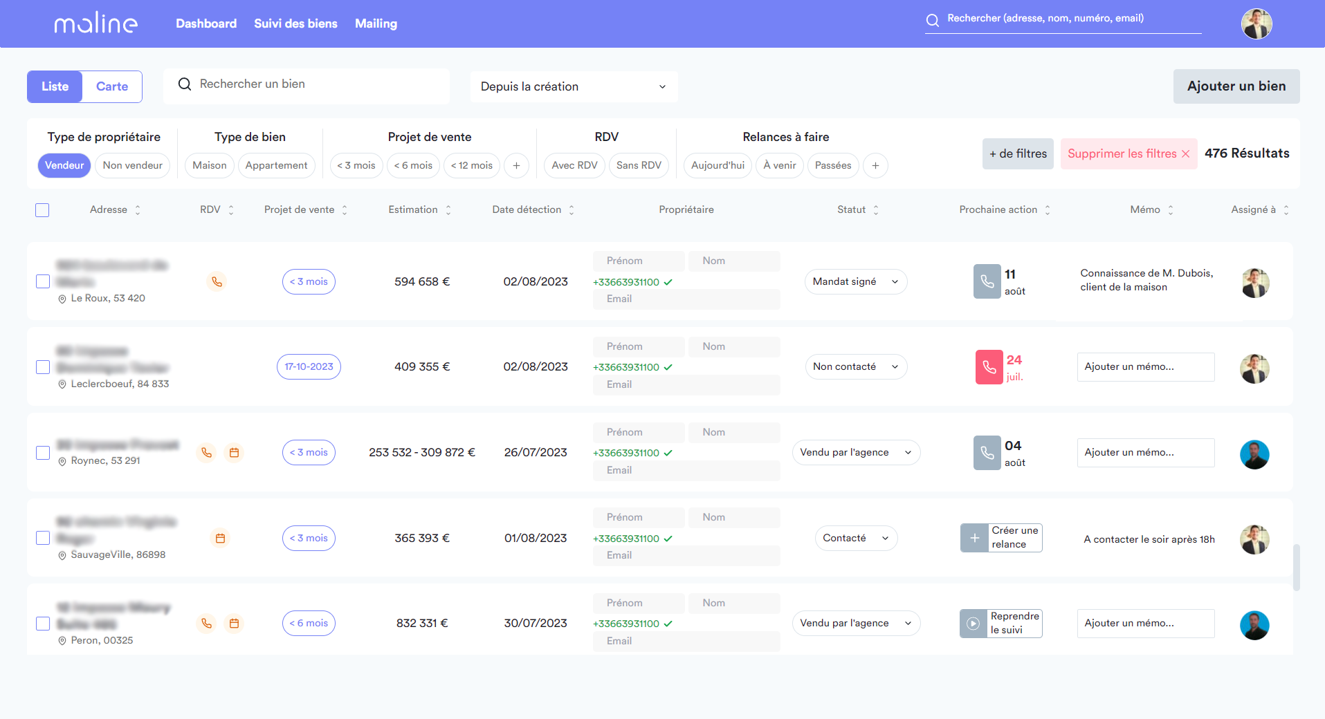 Interface Maline Immobilier